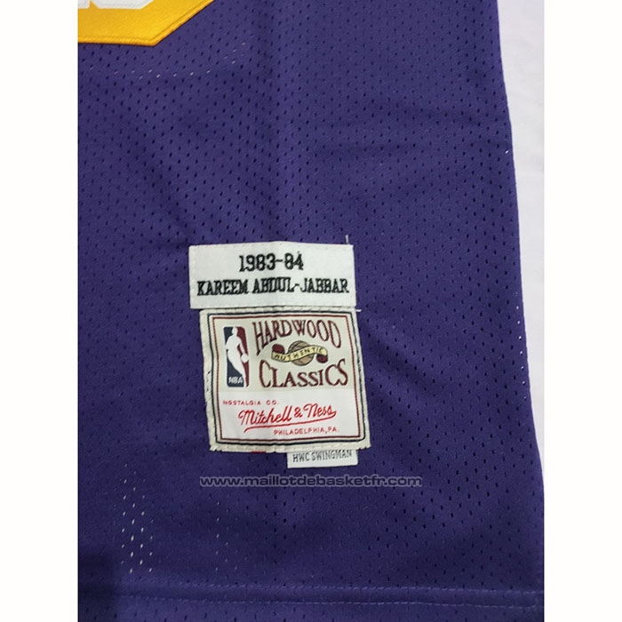 Maillot Los Angeles Lakers Kareem Abdul-jabbar #33 Mitchell & Ness 1983-84 Volet